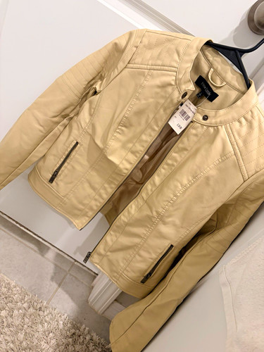 New look beige moto biker - beige,