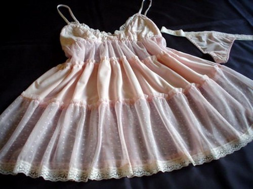 Sheer babydoll nightie thong - sheer, +