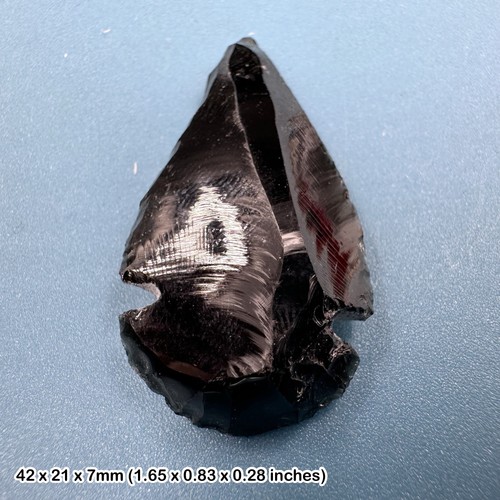 Obsidian black arrowhead - obsidian,
