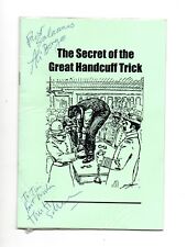 The Secret of The Great Handcuff Trick RARE  MAGIC BOOK Double Signed Ali Bongo