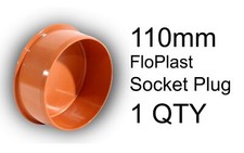 110mm Socket Plug FloPlast D296 Soil Pipe Terracotta Cap Drainage Pipe Fittings