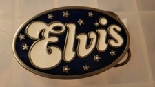 Vintage 1999 Elvis Presley Belt Buckle Genine Pure Hand Cast Pewter UK Made
