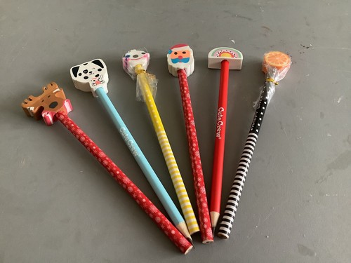 Pencils with novelty erasers - pencils,