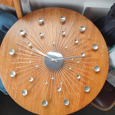 Metal Starburst Wall Clock