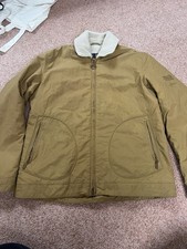 Barbour International Steve McQueen SMQ Fleece Waterproof Jacket Tan Size Large