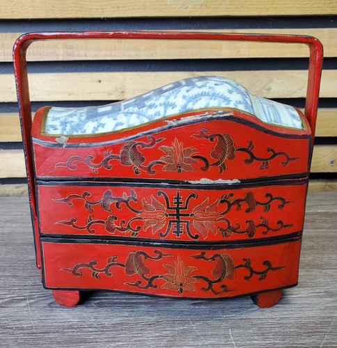 Chinese wedding basket - basket, red