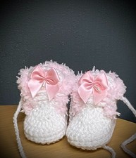 handmade crochet baby shoes, yarn boots, custom-made for your little one
