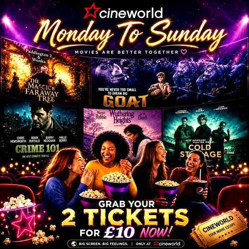 Cineworld cinema ticket - ticket, for