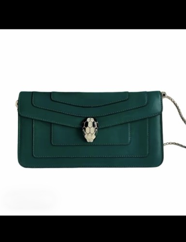 Bvlgari green leather - bvlgari,