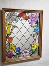 STAINED GLASS  MIRROR WITH