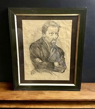 Original Antique Pencil Sketch