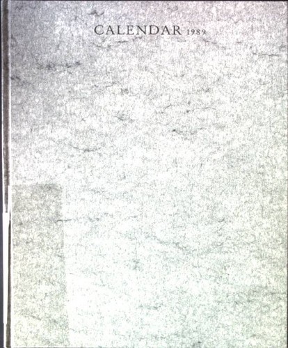 Calendar for 1989 - a,