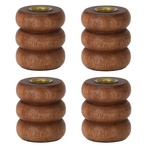 Set walnut ribbed wooden - set,