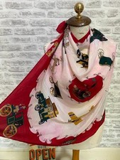 Chiffon silk scarf Liz Claiborne vintage (has bad colour run)  square S1602