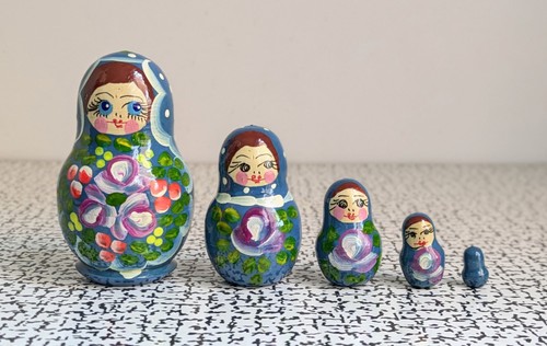 Vintage set sml blue russian - 5,