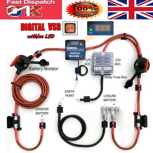 Split charge relay kit starter - charge,
