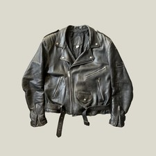 Akito - VTG Men’s Black Leather Rider Jacket - XXL
