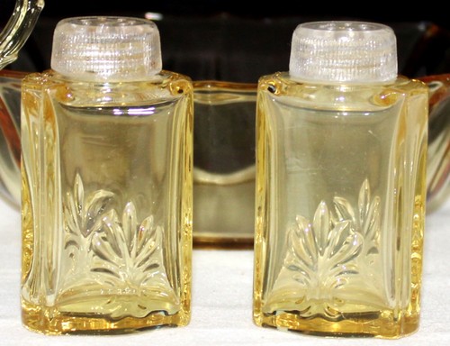 Fostoria baroque glass salt - baroque, &