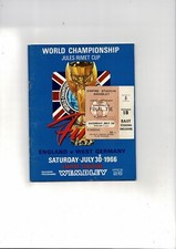 1966 England v West Germany World Cup Final Football Programme + Match Ticket