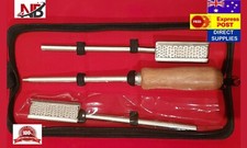 EQUINE DENTAL FLOAT RASP HORSE VETERINARY INSTRUMENT WITH VILVET POUCH, PREMIUM 