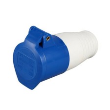240V 16A 3 PIN BLUE SITE INDUSTRIAL PLUG & SOCKET MALE/FEMALE IP44 2P + EARTH UK