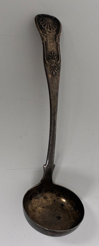 Solid silver sauce - ladle, kings