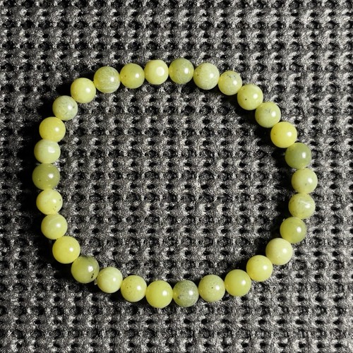 6mm green jade serpentine - green,