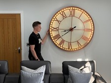 1.2m Bespoke Extra Large Wall Clock LED Light Timeless Style Numeral RRP £700