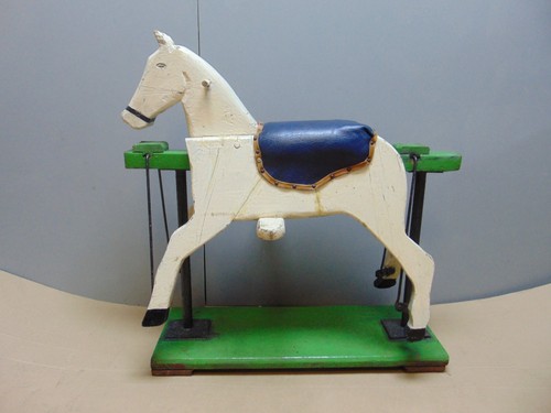 Rocking horse antique wooden - horse,