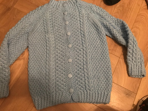 Hand knitted aran - knitted,