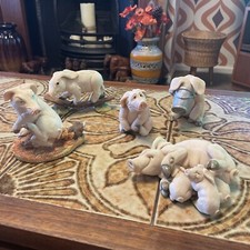 Piggin pigs Ornaments bundle of 5 David Corbridge 1993-1994 Precarious Prickly