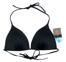 La Senza Push Up Bikini Top 38B Solid Black BNWT