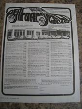 PERFORMANCE CARS STOCK LIST 1978 POSTER ADVERT APPROX A4 SIZE file 16