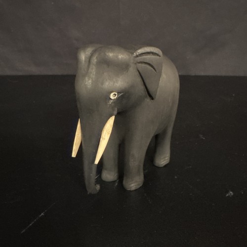 Vintage ebony wood carved - ebony,