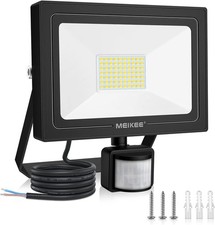 Security Lights Outdoor 60W PIR Motion Sensor Floodlight 5200LM LED IP66 Garage