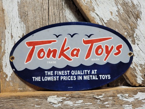 Vintage tonka porcelain sign - porcelain,