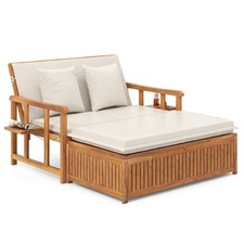 COSTWAY Outdoor Wooden Daybed