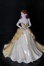 Coalport Golden Anniversary Bone China Figurine, Hand Decorated, excellent cond.