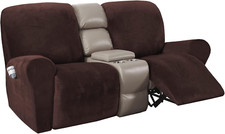 Velvet Stretch Recliner Couch