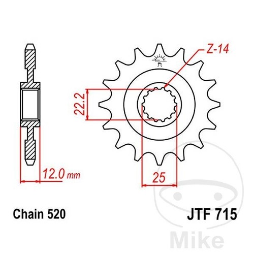 Sprocket for gas - gas, 400