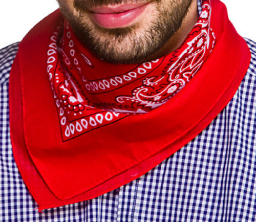 Cowboy bandana red western - cowboy,
