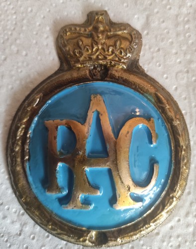 Vintage brass rac badge - rac,