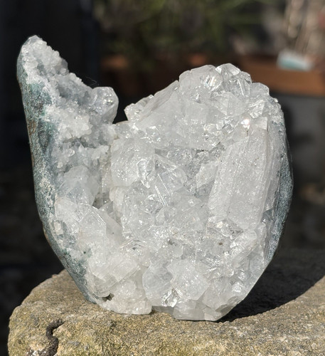 Natural quartz crystal cluster - natural,