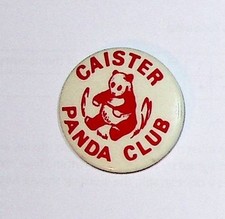 Vintage CAISTER PANDA CLUB Badge Button Pin Holiday Park Norfolk Children's rare