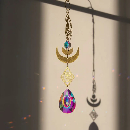 Crystal prism pendant - crystal,