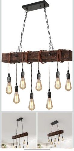 Light rustic farmhouse - 8-light,