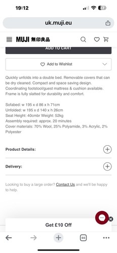 Muji grey sofa with - muji,