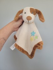 Tesco With Love Puppy Dog Comforter Blankie Doudou Brown Cream 3 Stars