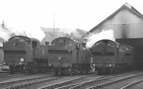 1954 rhymney train engine shed - rhymney,