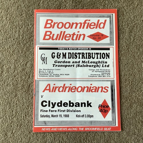 Airdrieonians clydebank 19 - v,